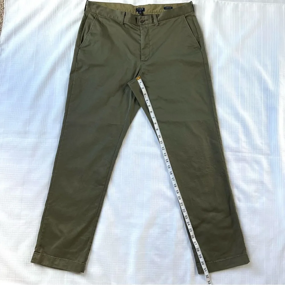 J. Crew Straight-fit Flex Chino Tarnished Metal Men's Pants Size 34Wx32L